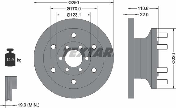 Textar 93175400 - Discofreno autozon.pro