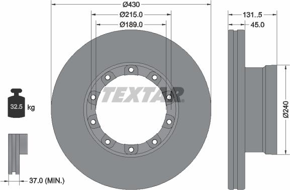 Textar 93308700 - Discofreno autozon.pro