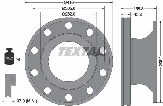 Textar 93322500 - Discofreno autozon.pro