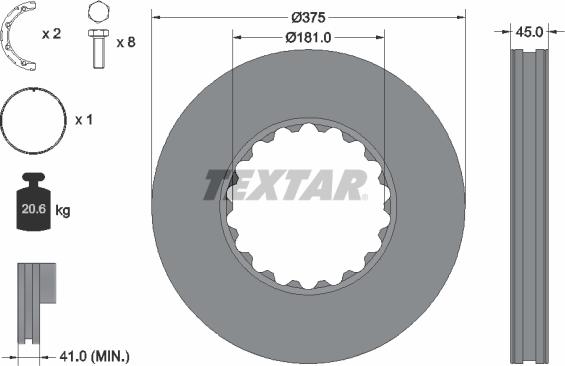 Textar 93322800 - Discofreno autozon.pro