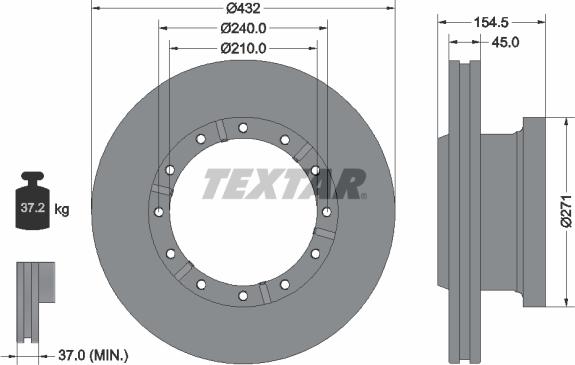 Textar 93253000 - Discofreno autozon.pro