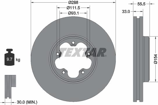 Textar 93260600 - Discofreno autozon.pro