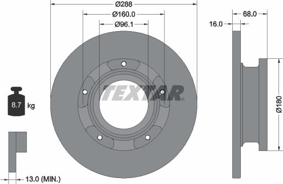 Textar 93260700 - Discofreno autozon.pro