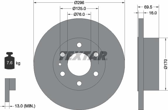 Textar 93229100 - Discofreno autozon.pro