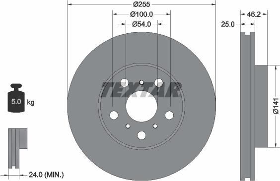 Textar 92094400 - Discofreno autozon.pro