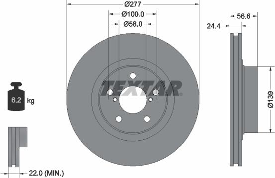 Textar 92094600 - Discofreno autozon.pro