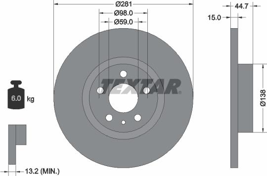 Textar 92096400 - Discofreno autozon.pro