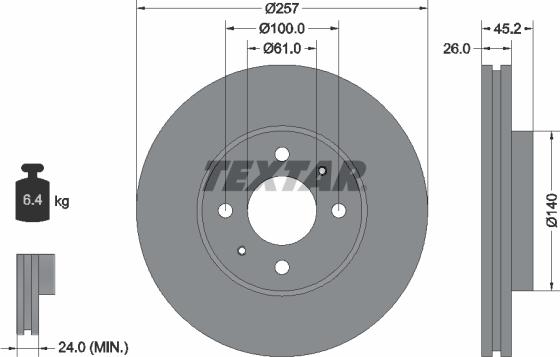 Textar 92096700 - Discofreno autozon.pro