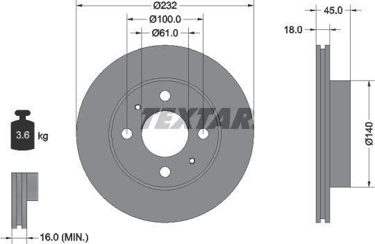 Textar 92090900 - Discofreno autozon.pro