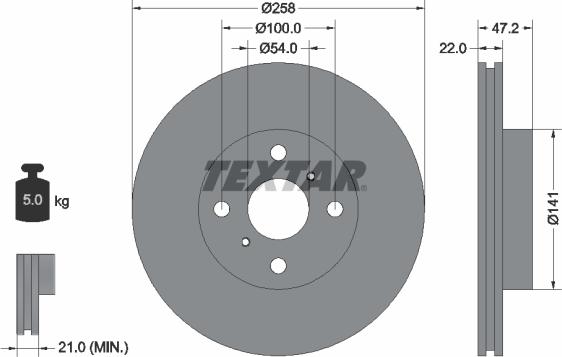 Textar 92090500 - Discofreno autozon.pro