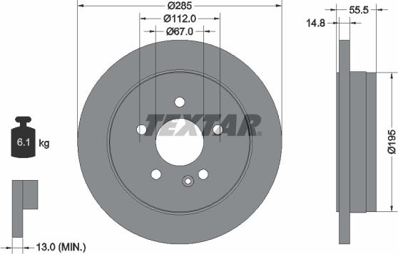 Textar 92090000 - Discofreno autozon.pro