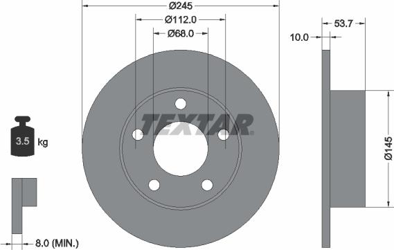 Textar 92090800 - Discofreno autozon.pro