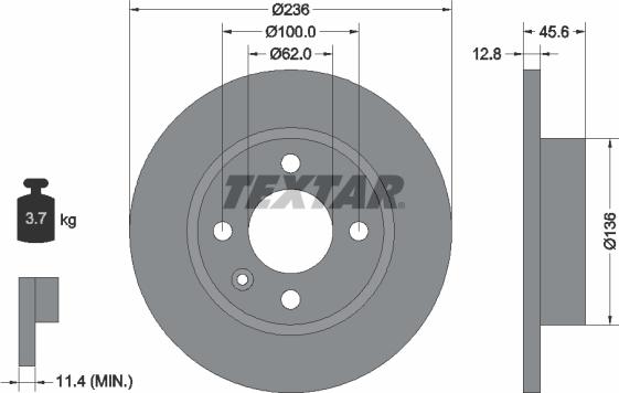 Textar 92090200 - Discofreno autozon.pro