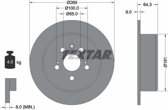 Textar 92090700 - Discofreno autozon.pro