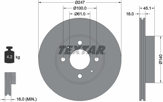 Textar 92091000 - Discofreno autozon.pro