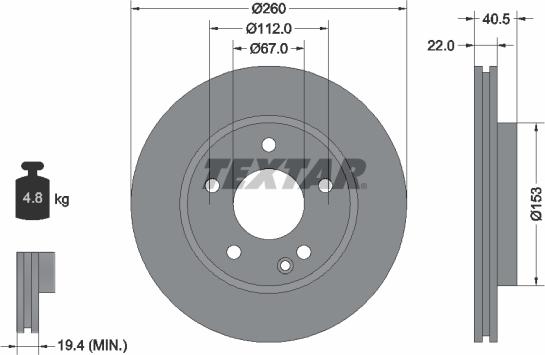 Textar 92091300 - Discofreno autozon.pro