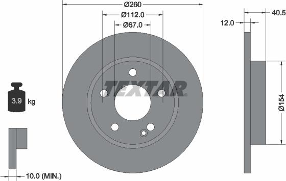 Textar 92091200 - Discofreno autozon.pro