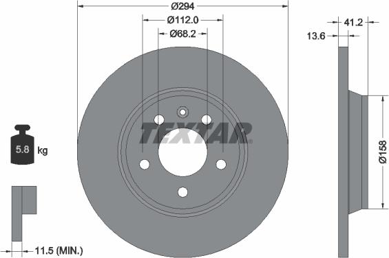 Textar 92098100 - Discofreno autozon.pro