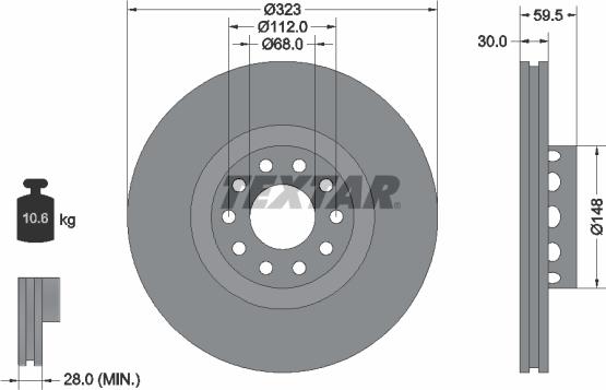 Textar 92098300 - Discofreno autozon.pro