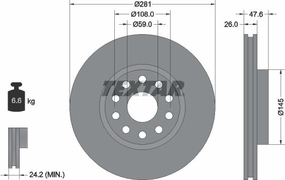 Textar 92093900 - Discofreno autozon.pro