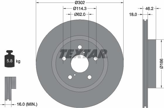 Textar 92093500 - Discofreno autozon.pro