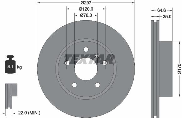 Textar 92093605 - Discofreno autozon.pro