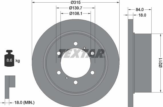 Textar 92093100 - Discofreno autozon.pro