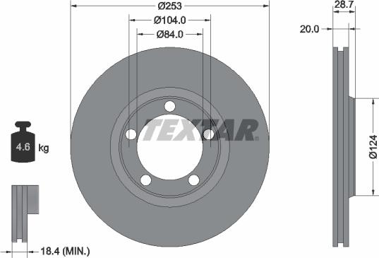 Textar 92093700 - Discofreno autozon.pro