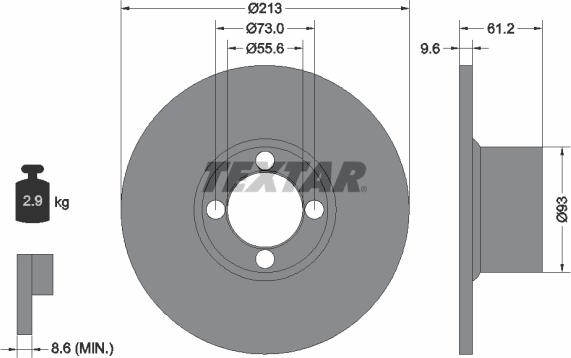 Textar 92092600 - Discofreno autozon.pro