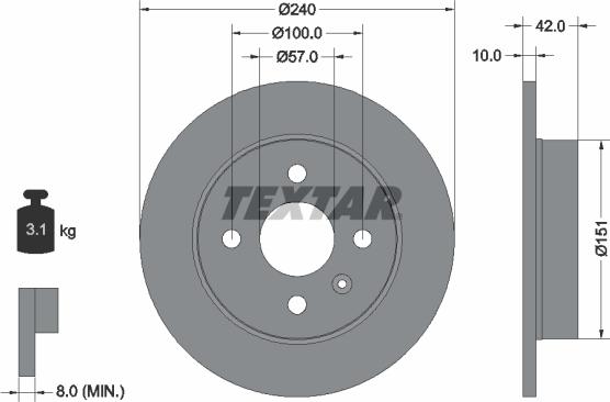 Textar 92092000 - Discofreno autozon.pro