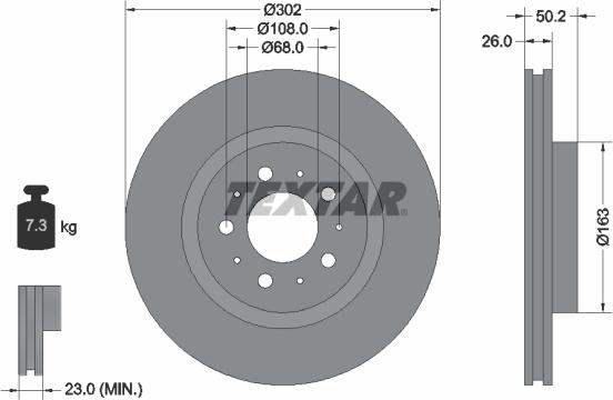 Textar 92092305 - Discofreno autozon.pro