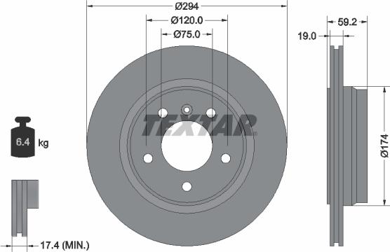 Textar 92097305 - Discofreno autozon.pro