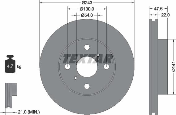 Textar 92049900 - Discofreno autozon.pro