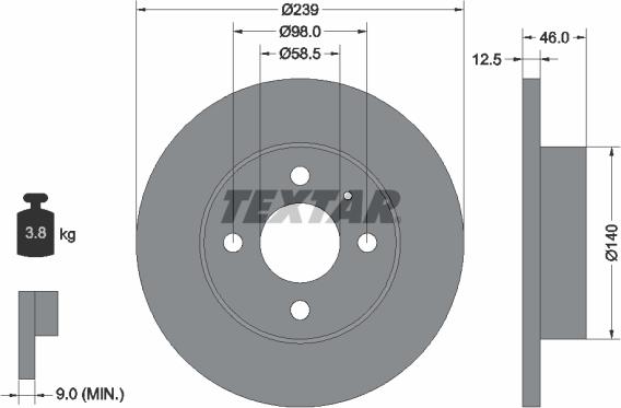 Textar 92044000 - Discofreno autozon.pro