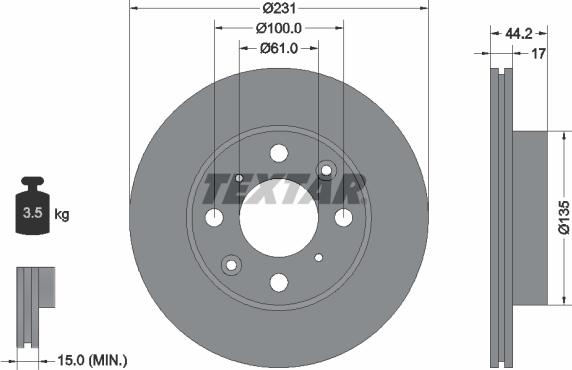 Textar 92046500 - Discofreno autozon.pro