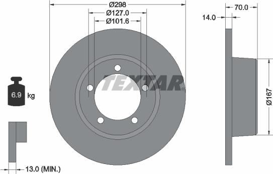 Textar 92040605 - Discofreno autozon.pro