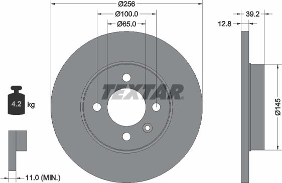 Textar 92041700 - Discofreno autozon.pro