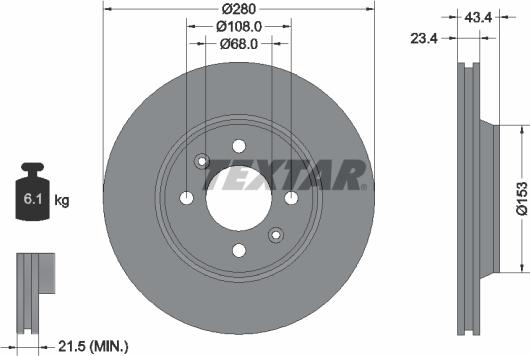 Textar 92048400 - Discofreno autozon.pro