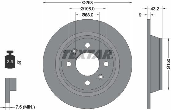 Textar 92048500 - Discofreno autozon.pro