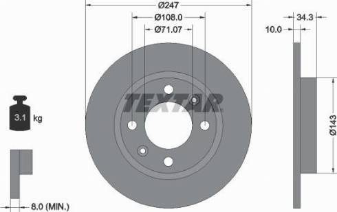 Textar 92048203 - Discofreno autozon.pro