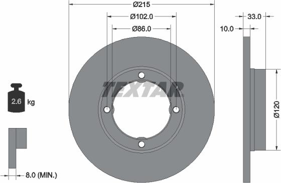 Textar 92043800 - Discofreno autozon.pro