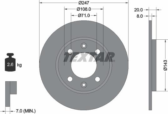 Textar 92043200 - Discofreno autozon.pro