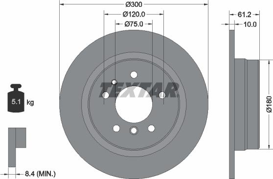 Textar 92042300 - Discofreno autozon.pro