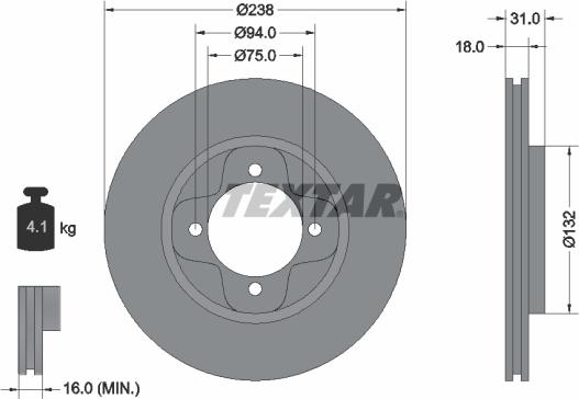 Textar 92047000 - Discofreno autozon.pro