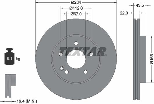 Textar 92059405 - Discofreno autozon.pro