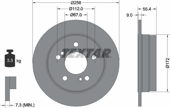 Textar 92059505 - Discofreno autozon.pro