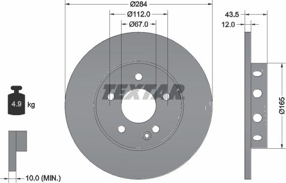 Textar 92059300 - Discofreno autozon.pro