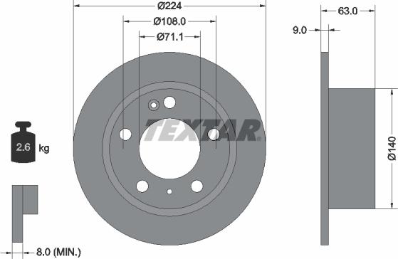 Textar 92054500 - Discofreno autozon.pro