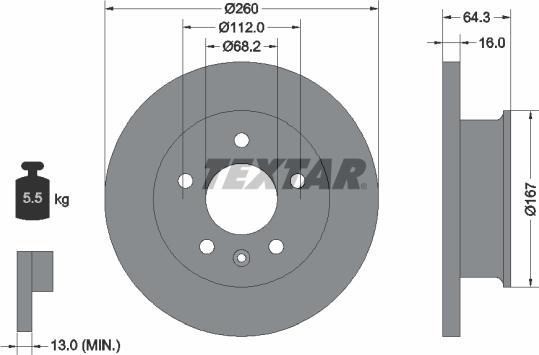 Textar 92055900 - Discofreno autozon.pro