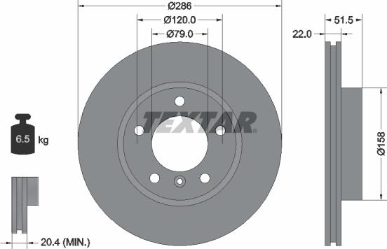 Textar 92055605 - Discofreno autozon.pro